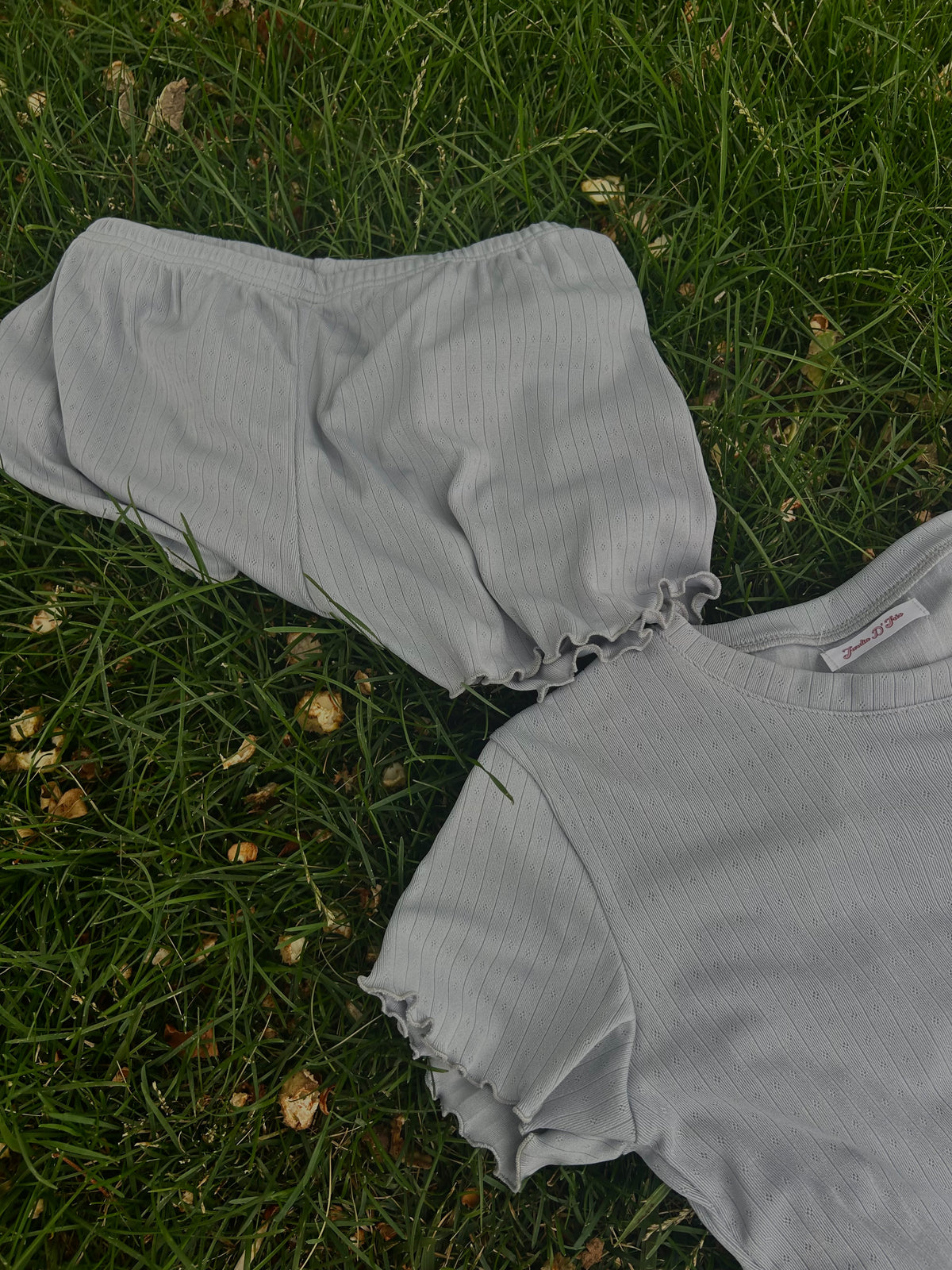 Forever Summer Pointelle Lounge Set-Shadow Blue
