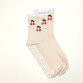 Cherry Beige Grip Socks